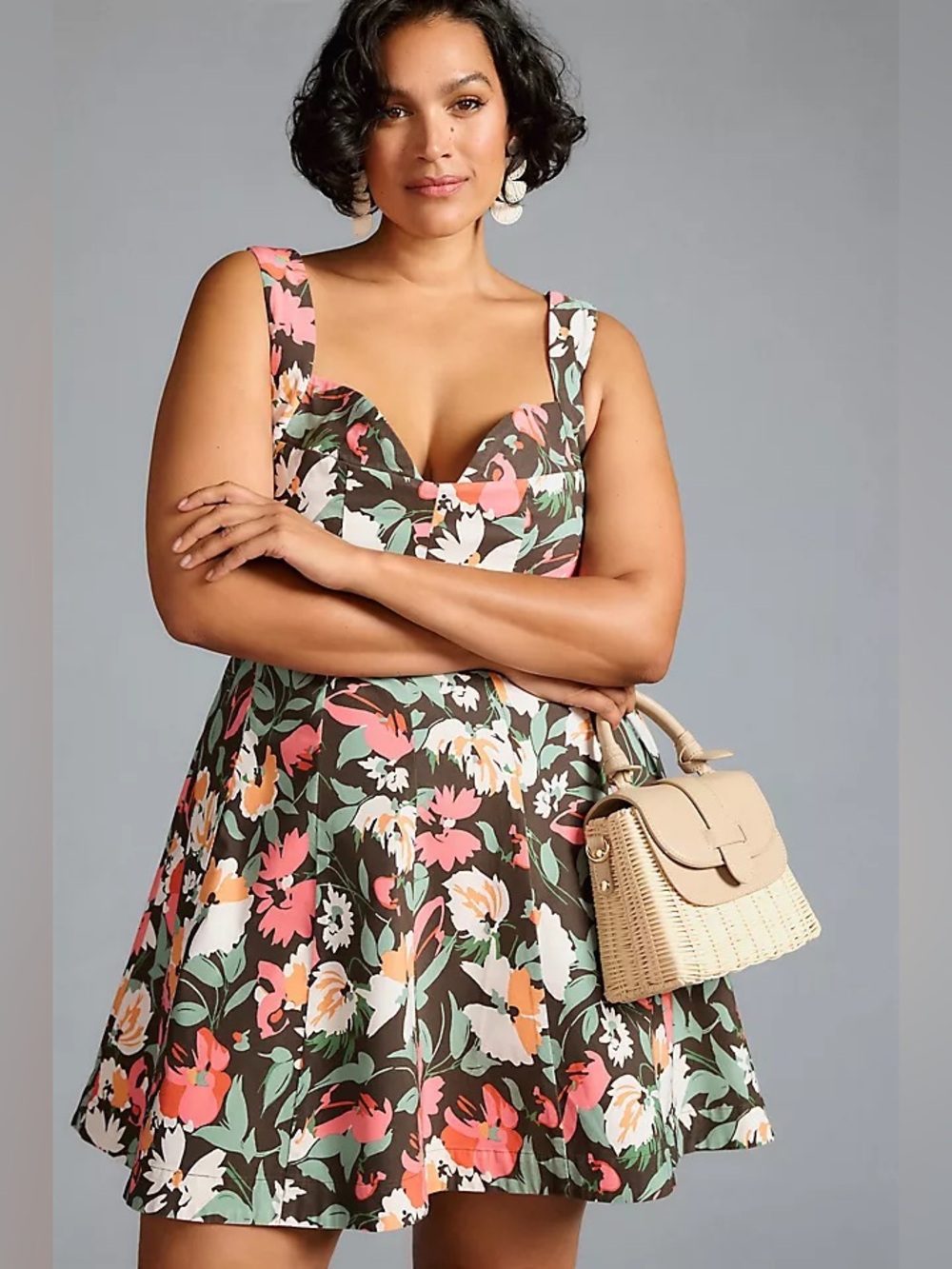 Anthropologie Sweetheart Floral Mini Dress - Picture 2 of 6
